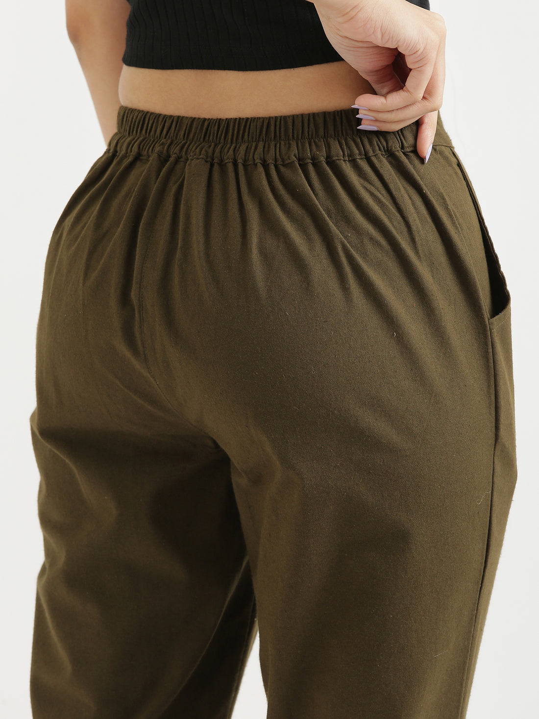 Dark Brown Cotton Pant