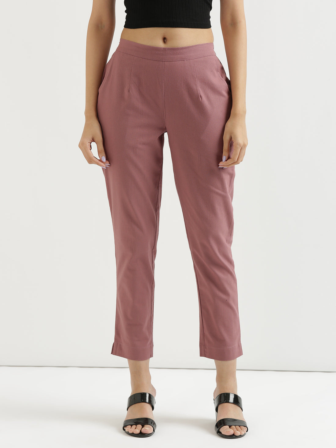 Wine Cotton Pant