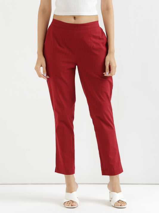 Red Cotton Pant