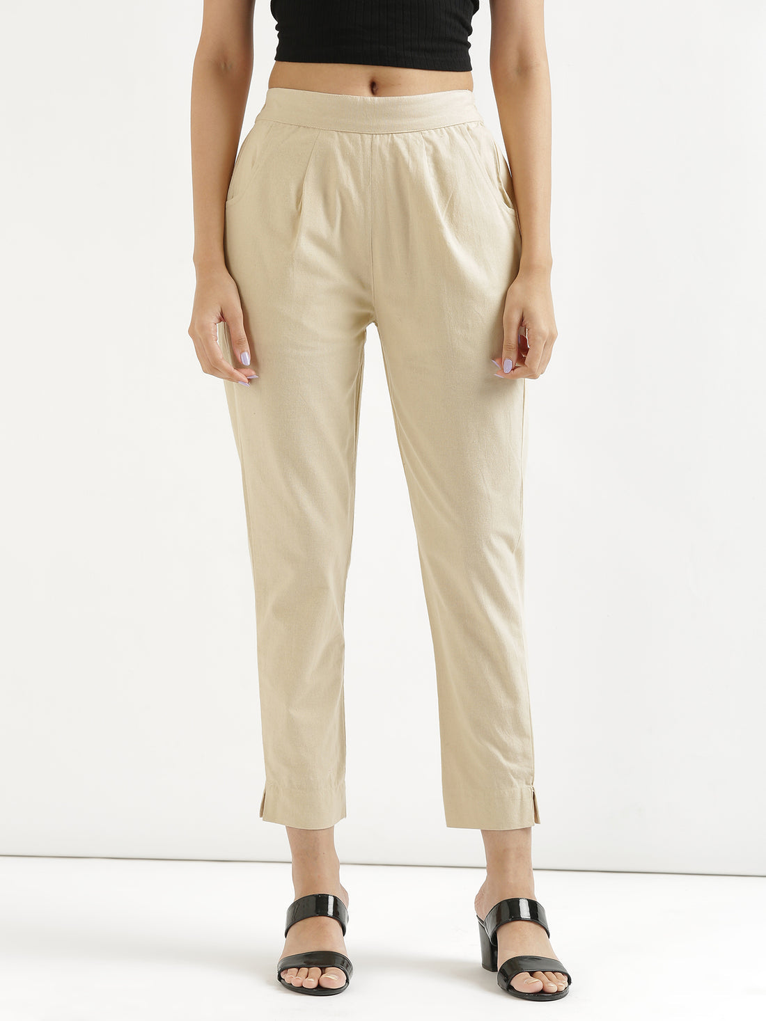 Cream Cotton Pant