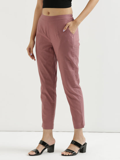 Wine Cotton Pant