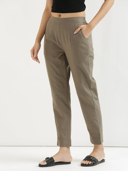 Beige Cotton Pant