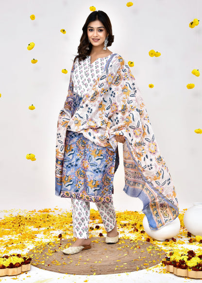 Misty Chanderi Silk Suit Dress