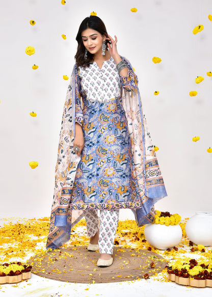 Misty Chanderi Silk Suit Dress