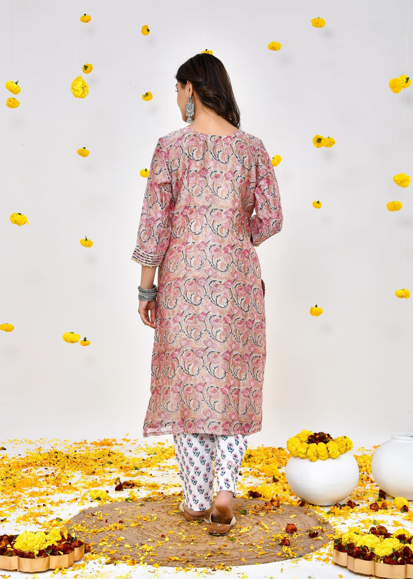 Lyra Chanderi Silk Suit Dress