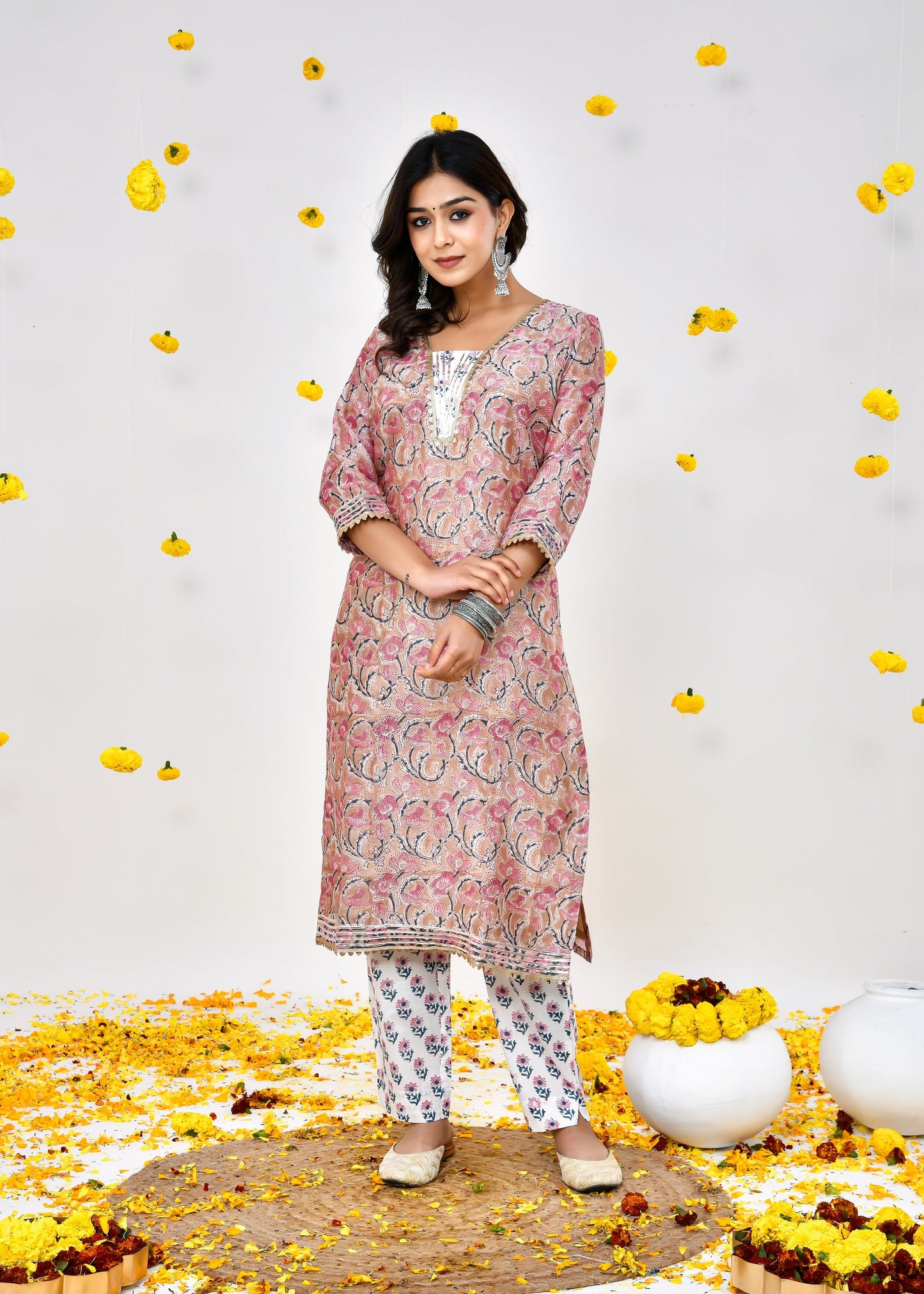 Lyra Chanderi Silk Suit Dress