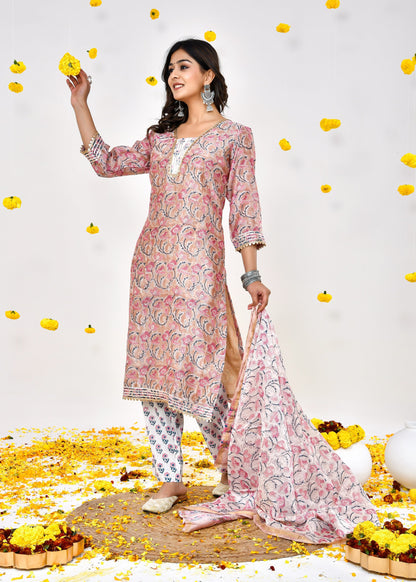 Lyra Chanderi Silk Suit Dress