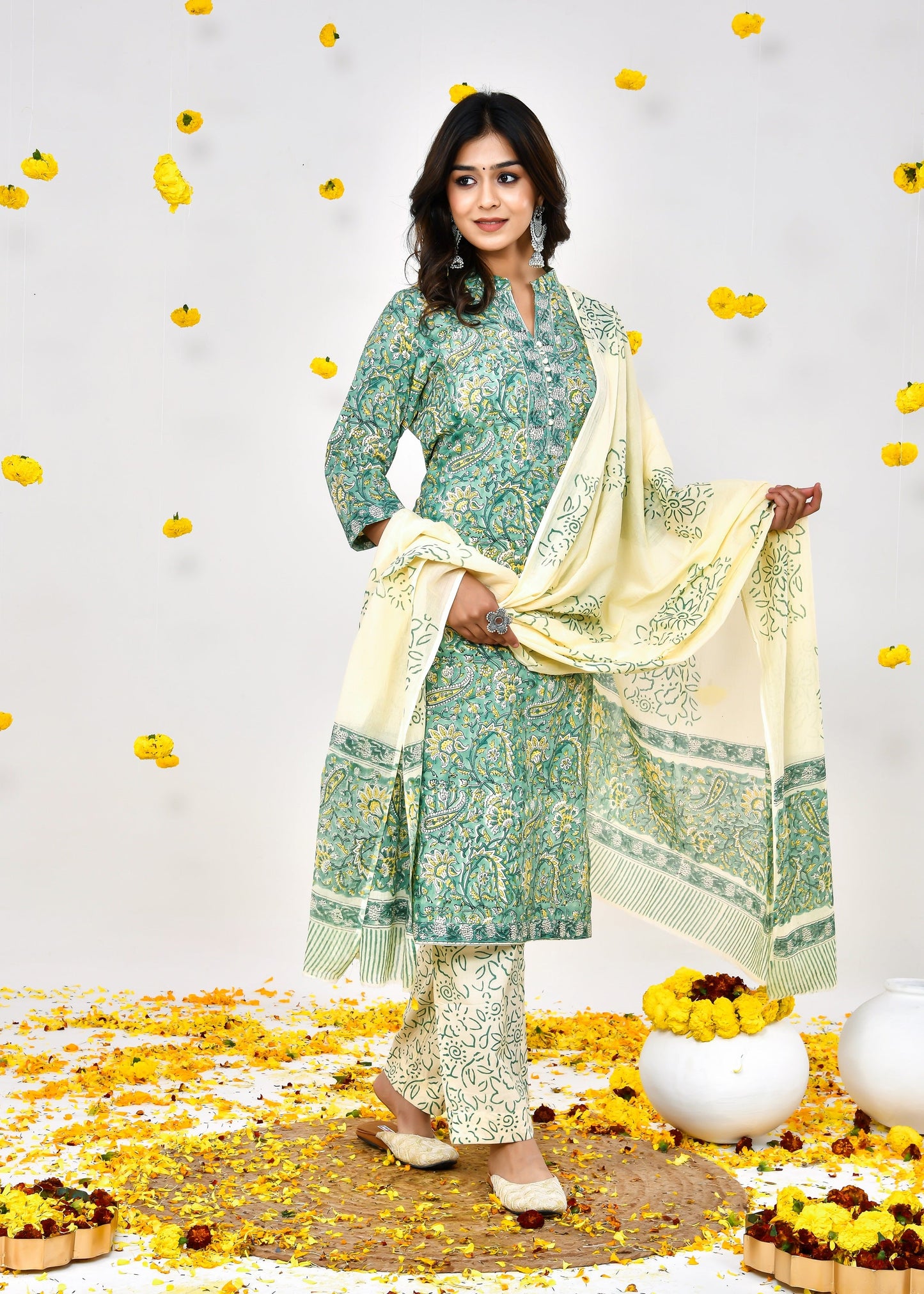 Vanya Cotton Dupatta Dress