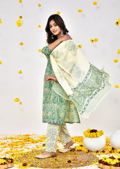 Vanya Cotton Dupatta Dress