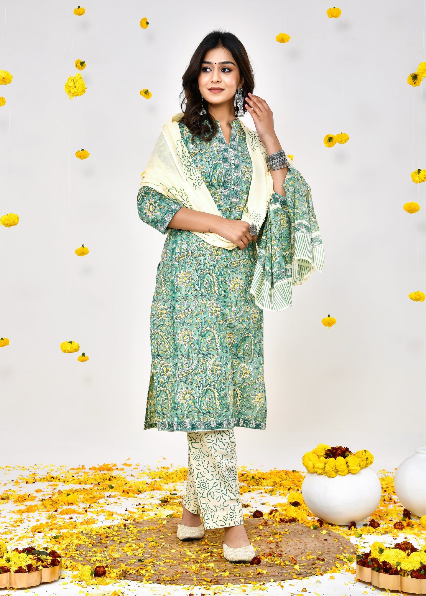 Vanya Cotton Dupatta Dress