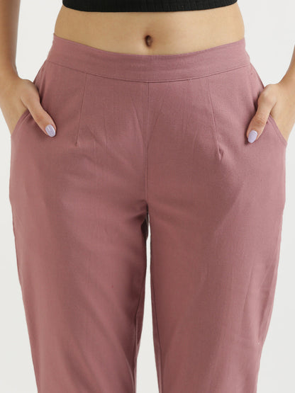 Wine Cotton Pant