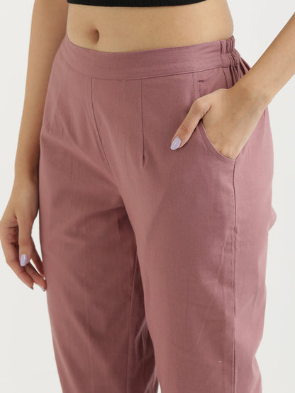 Wine Cotton Pant