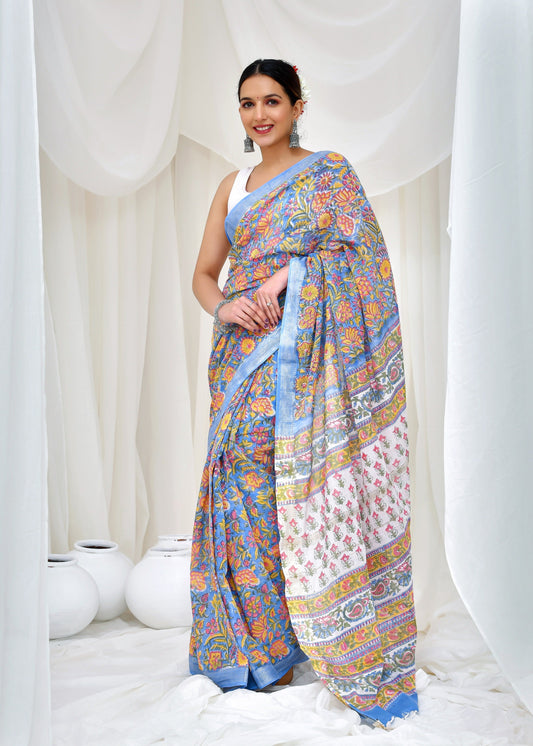 Premium Cotton Maheshwari Saree