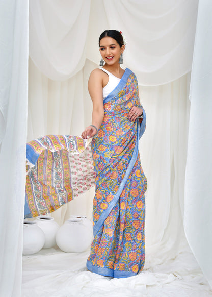 Premium Cotton Maheshwari Saree