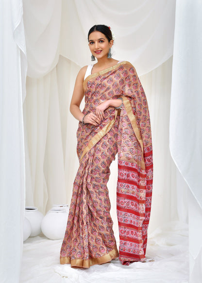 Premium Cotton Maheshwari Saree