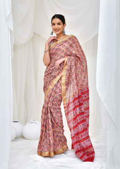 Premium Cotton Maheshwari Saree