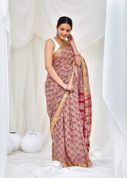 Premium Cotton Maheshwari Saree