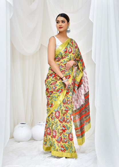 Premium Cotton Maheshwari Saree