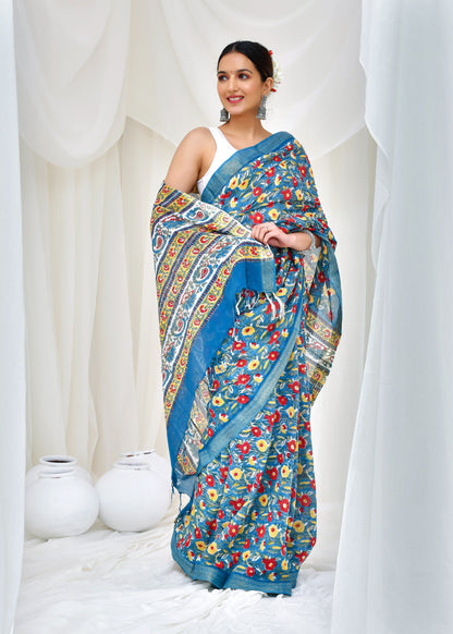 Premium Cotton Maheshwari Saree