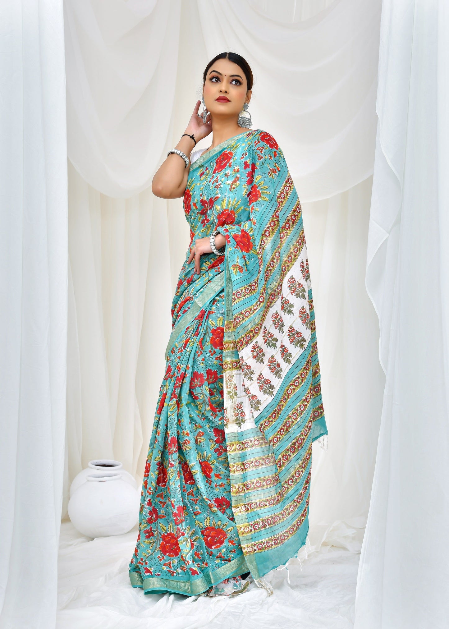 Premium Cotton Maheshwari Saree