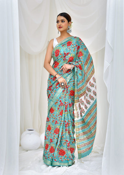 Premium Cotton Maheshwari Saree