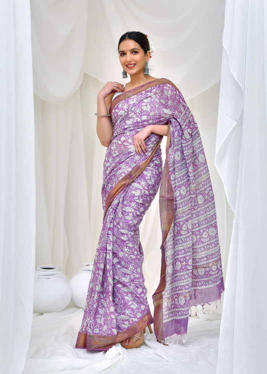 Premium Cotton Maheshwari Saree