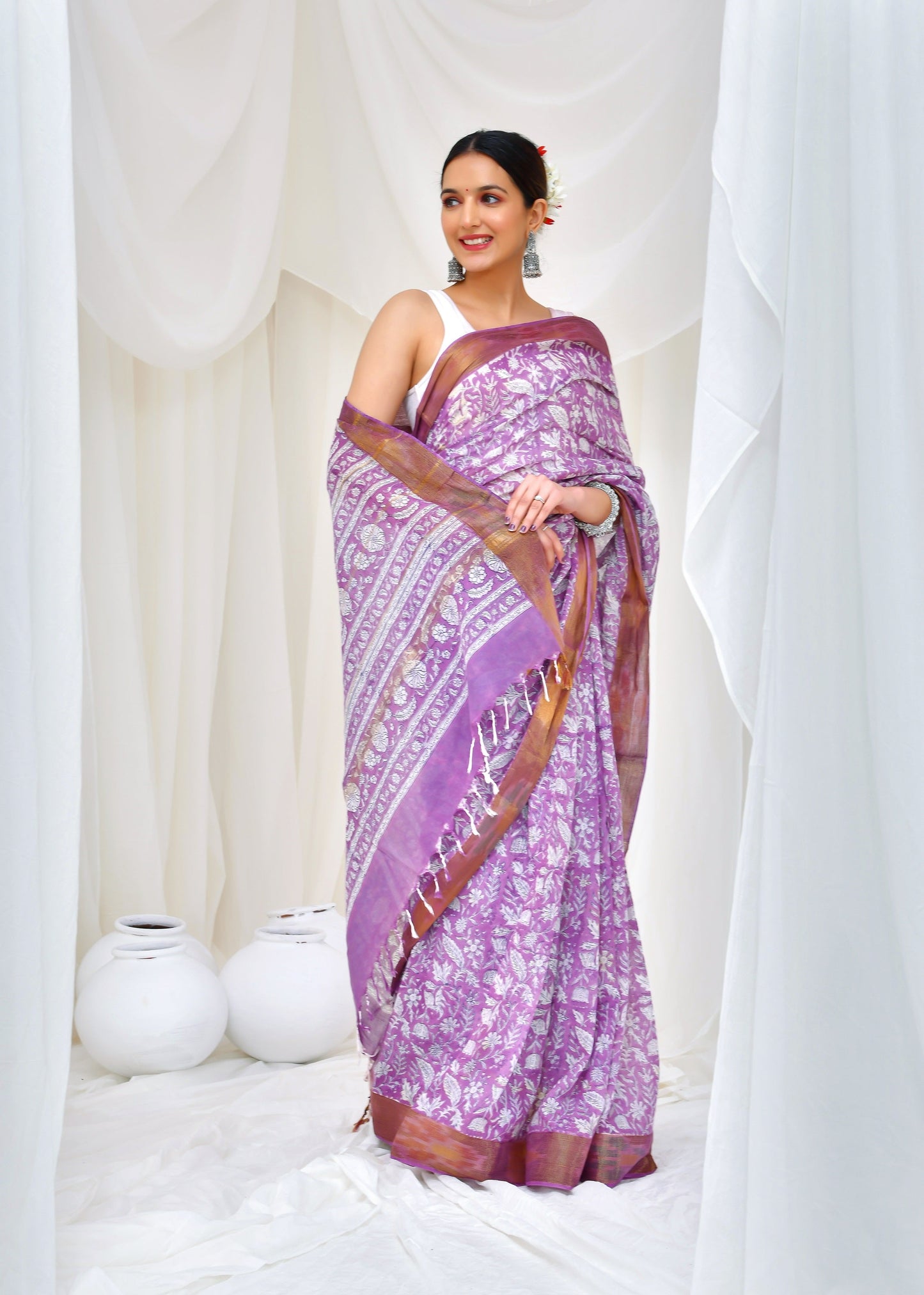 Premium Cotton Maheshwari Saree