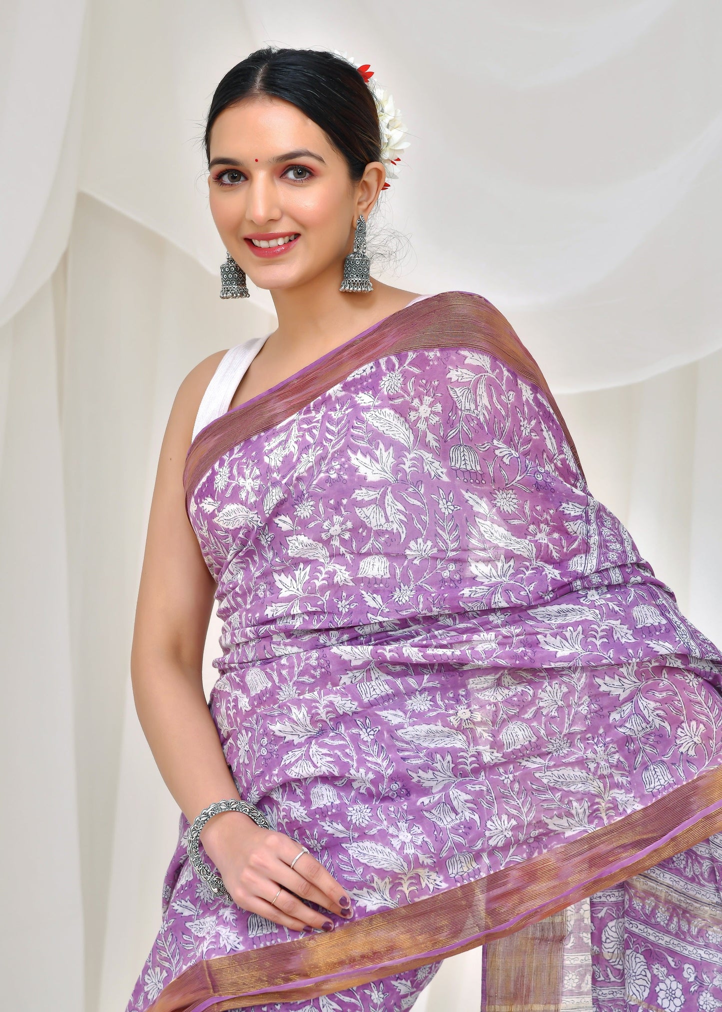 Premium Cotton Maheshwari Saree