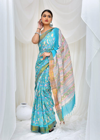 Premium Cotton Maheshwari Saree