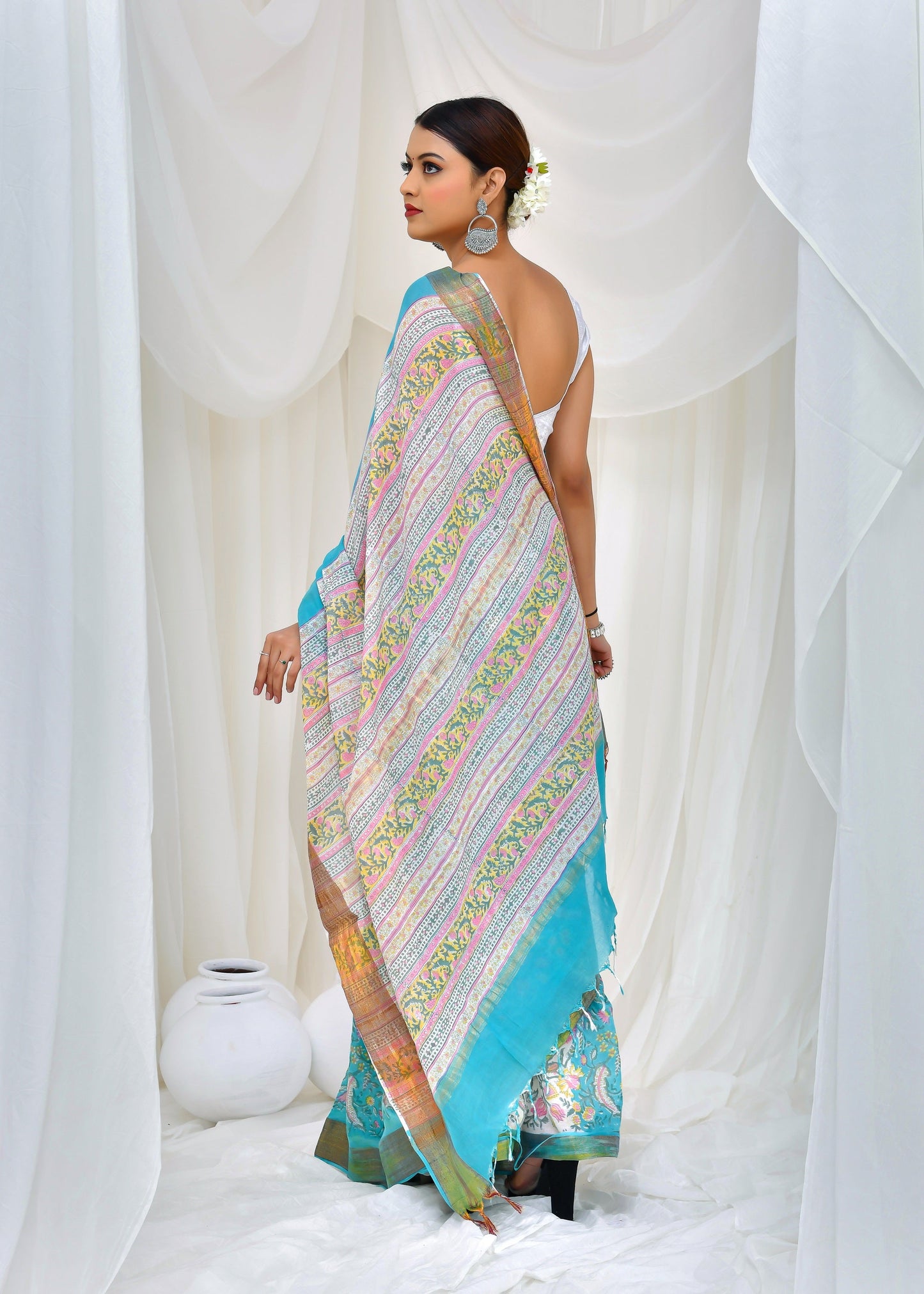 Premium Cotton Maheshwari Saree