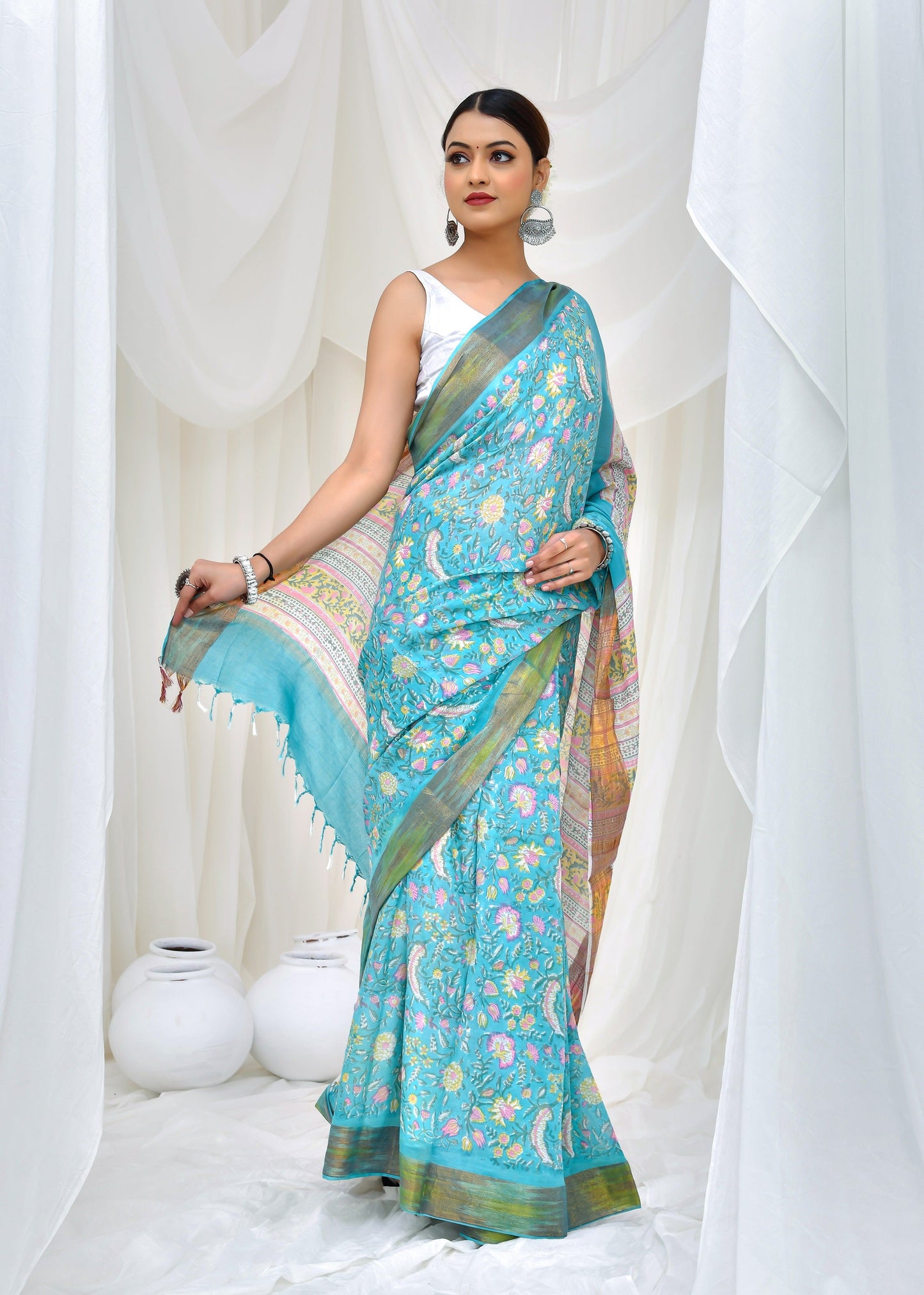 Premium Cotton Maheshwari Saree