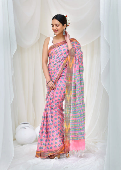 Premium Cotton Maheshwari Saree