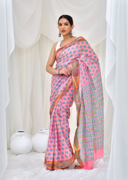 Premium Cotton Maheshwari Saree