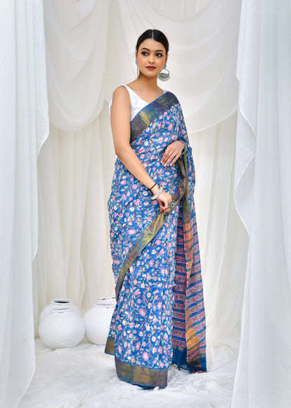 Premium Cotton Maheshwari Saree