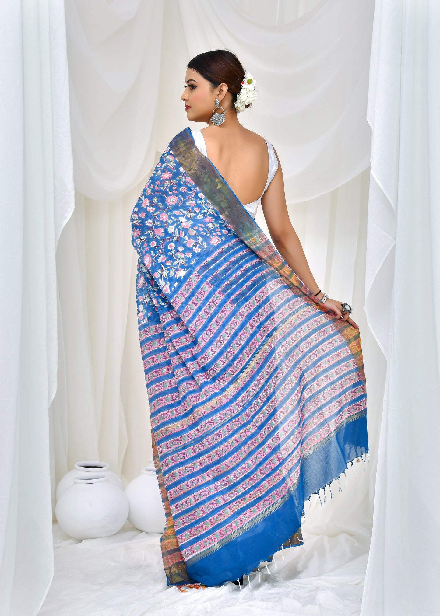 Premium Cotton Maheshwari Saree