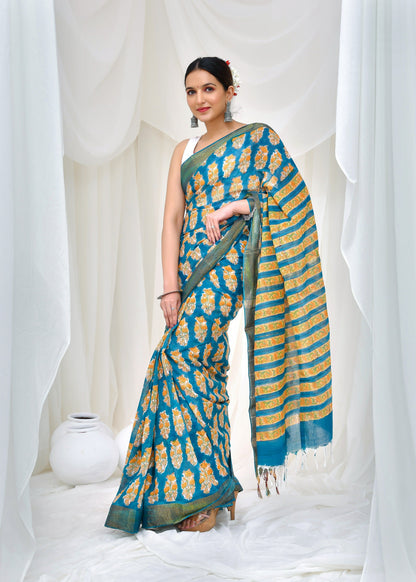 Premium Cotton Maheshwari Saree