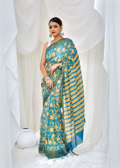 Premium Cotton Maheshwari Saree