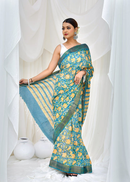 Premium Cotton Maheshwari Saree