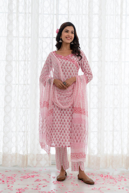 Gurpreet Pink Chiffon Dupatta Dress