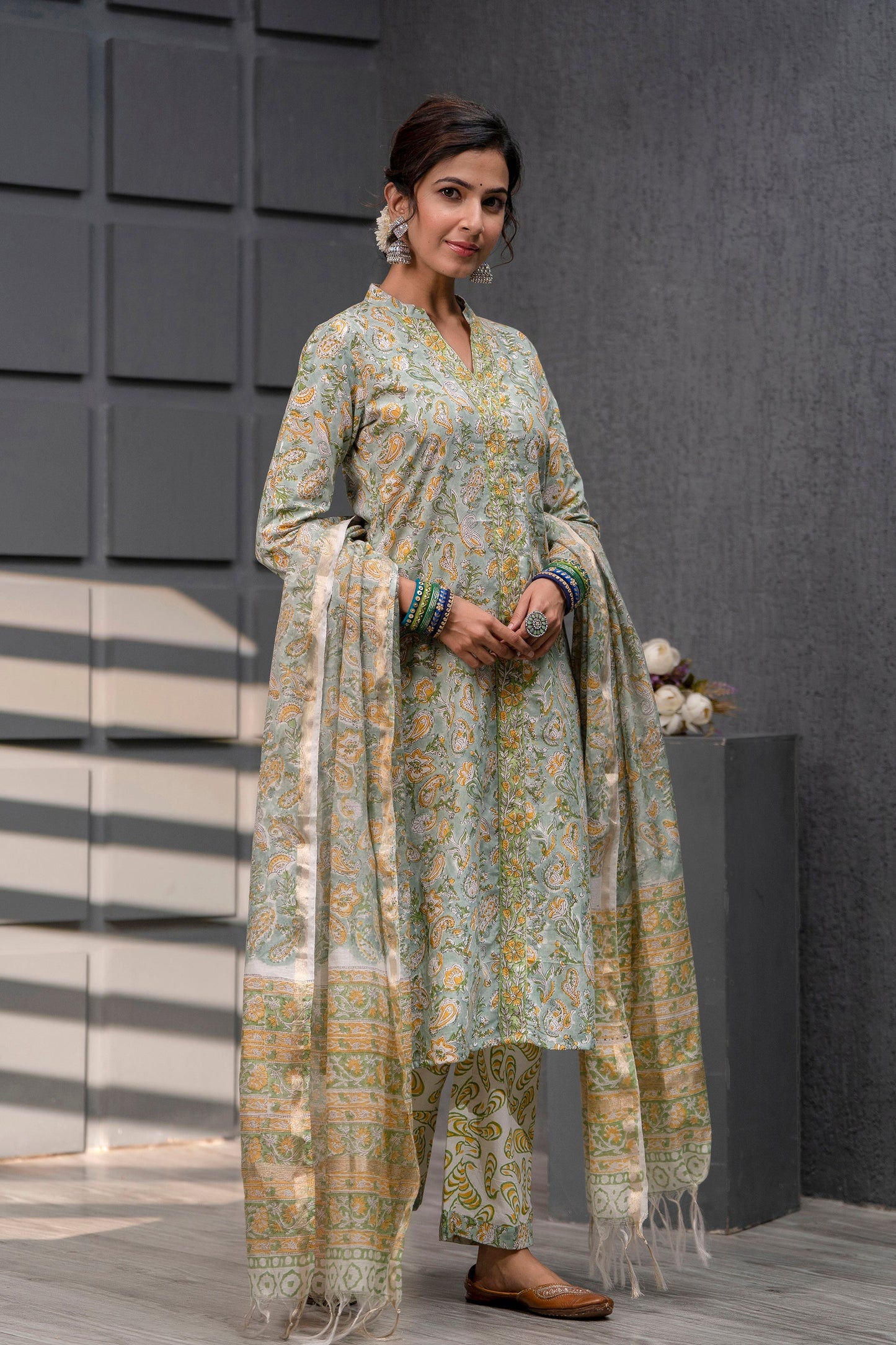 Sonaya Chanderi Dupatta Dress