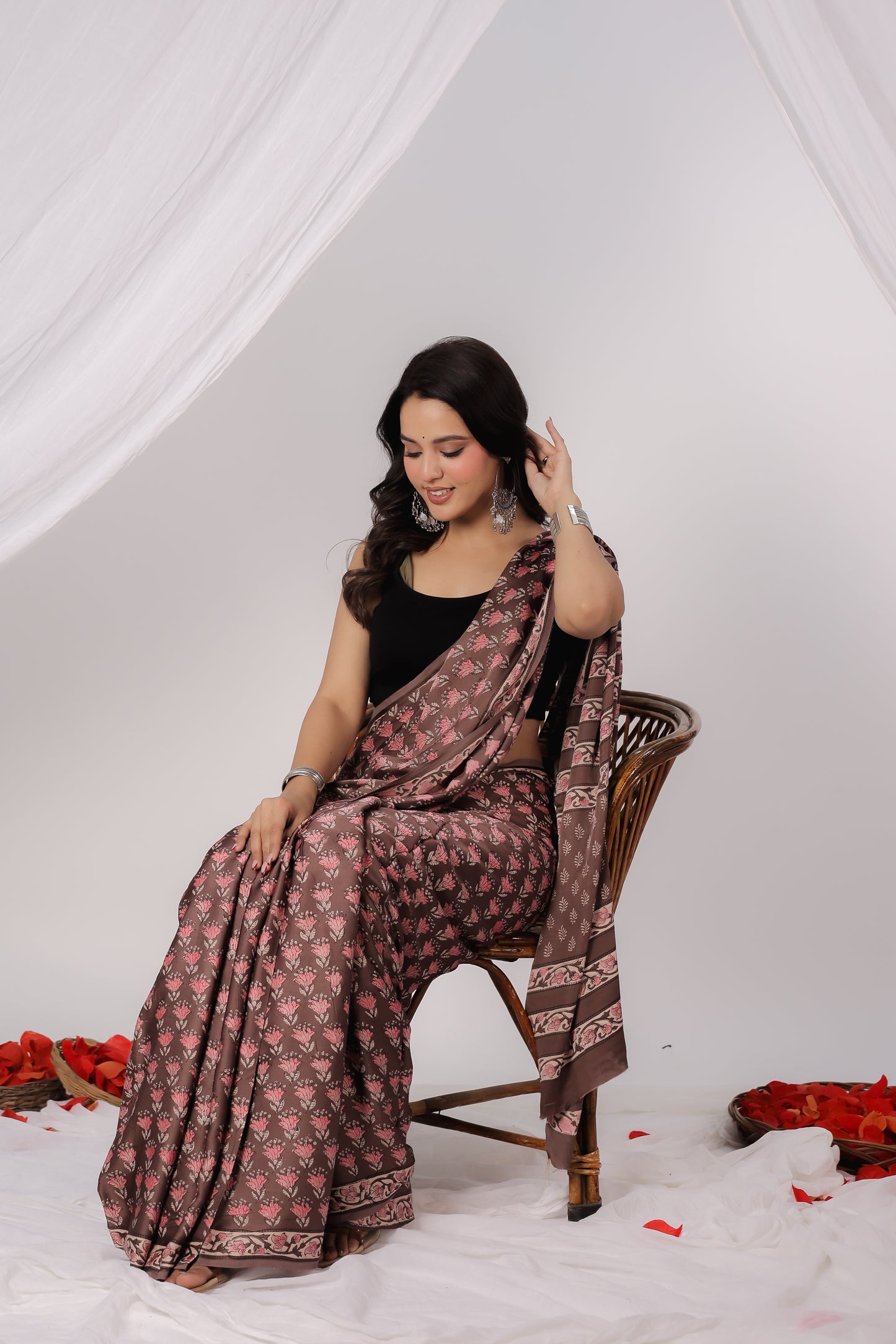 Modal Satin Saree