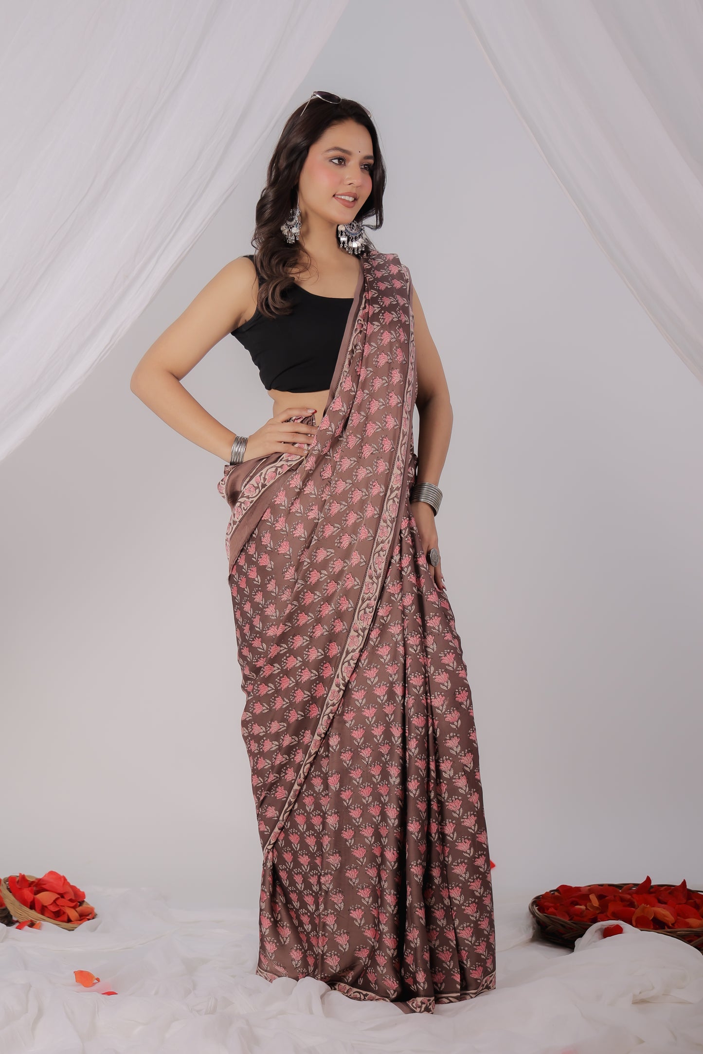 Modal Satin Saree