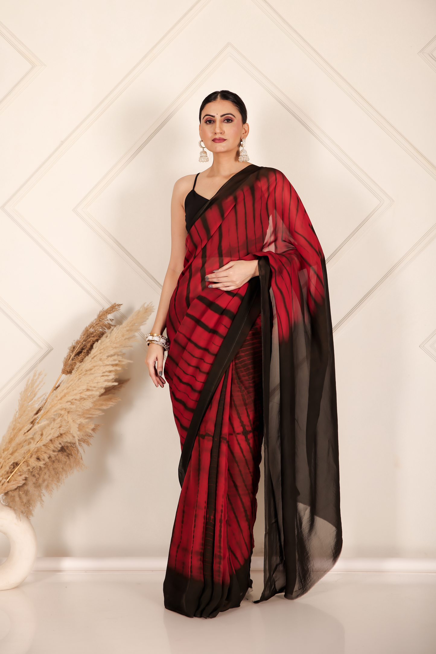 Premium Red Organza Saree