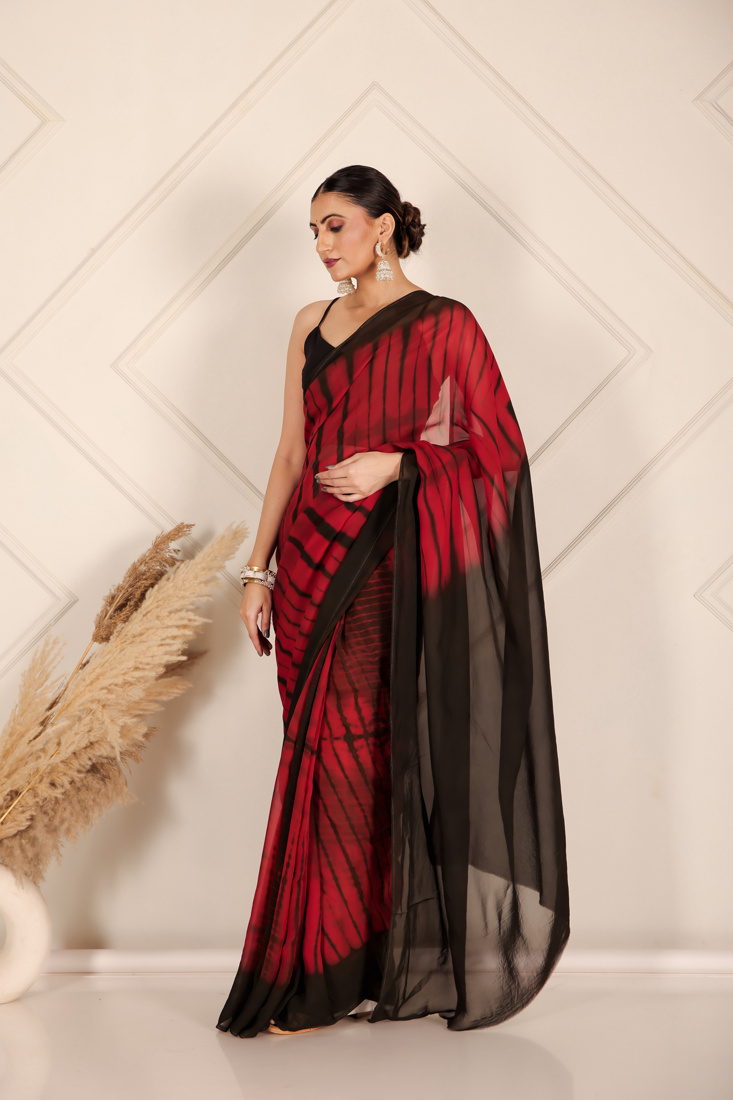 Premium Red Organza Saree