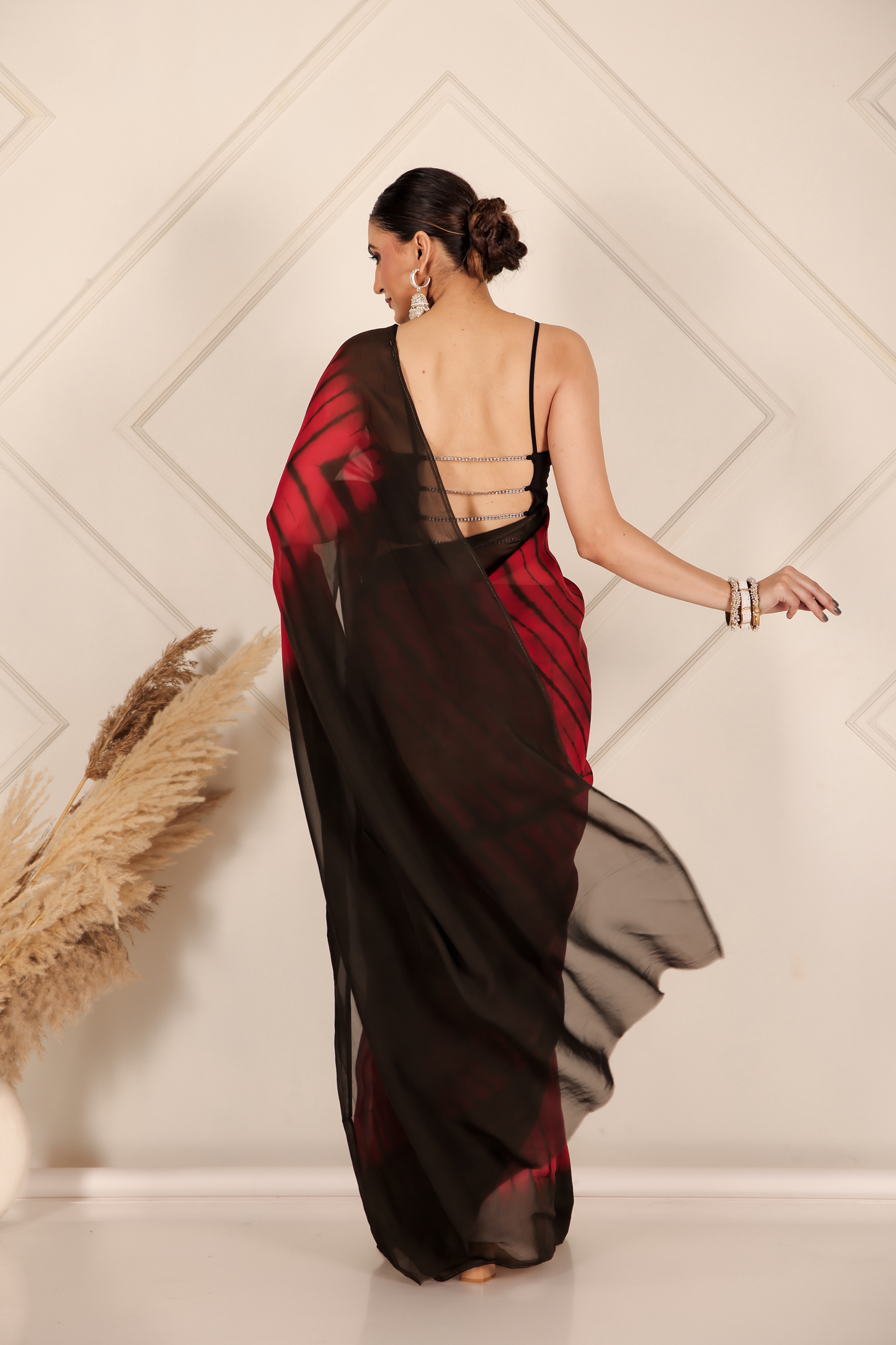 Premium Red Organza Saree