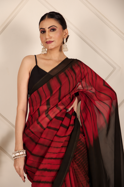 Premium Red Organza Saree