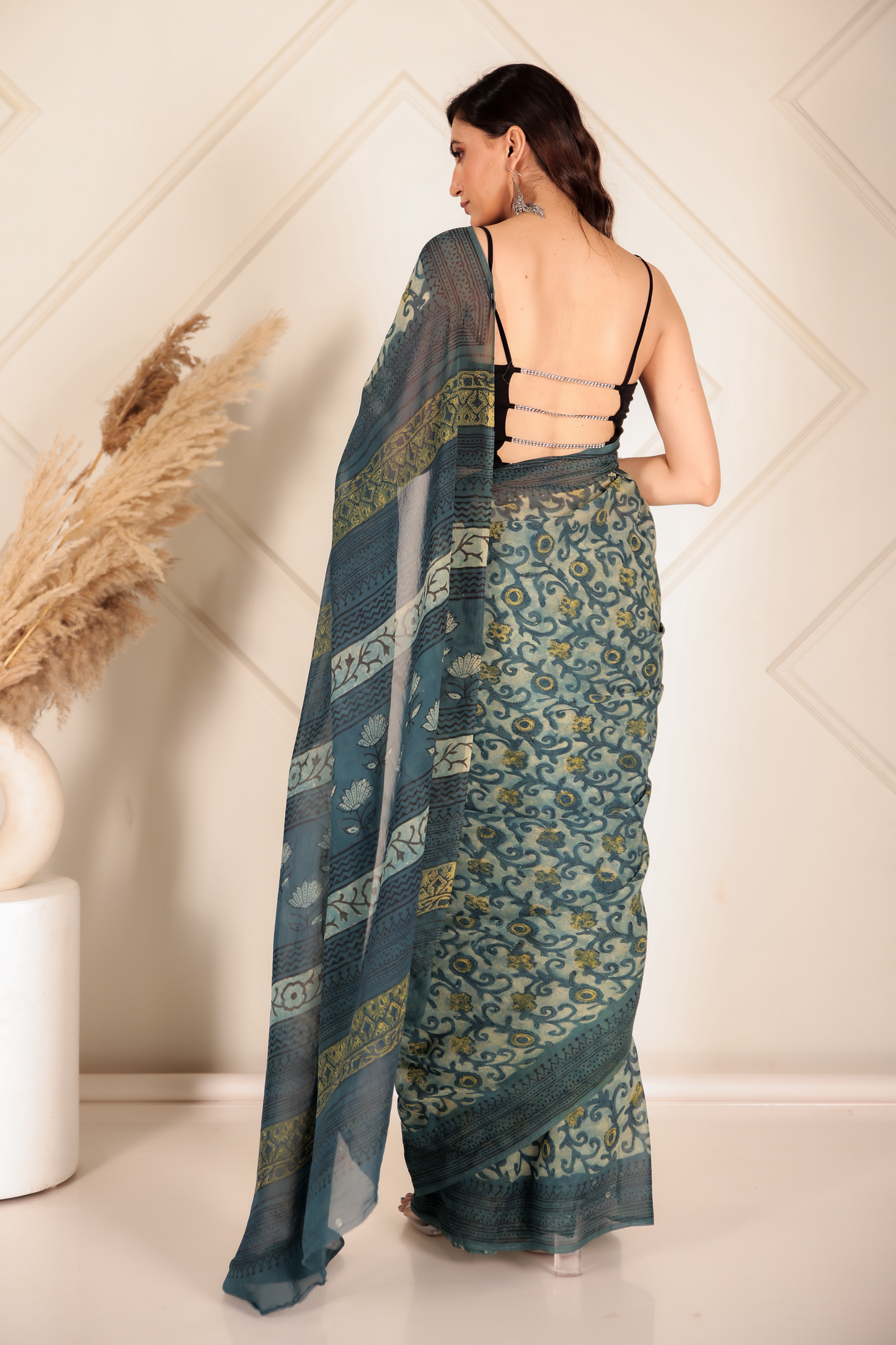 Premium Green Organza Saree