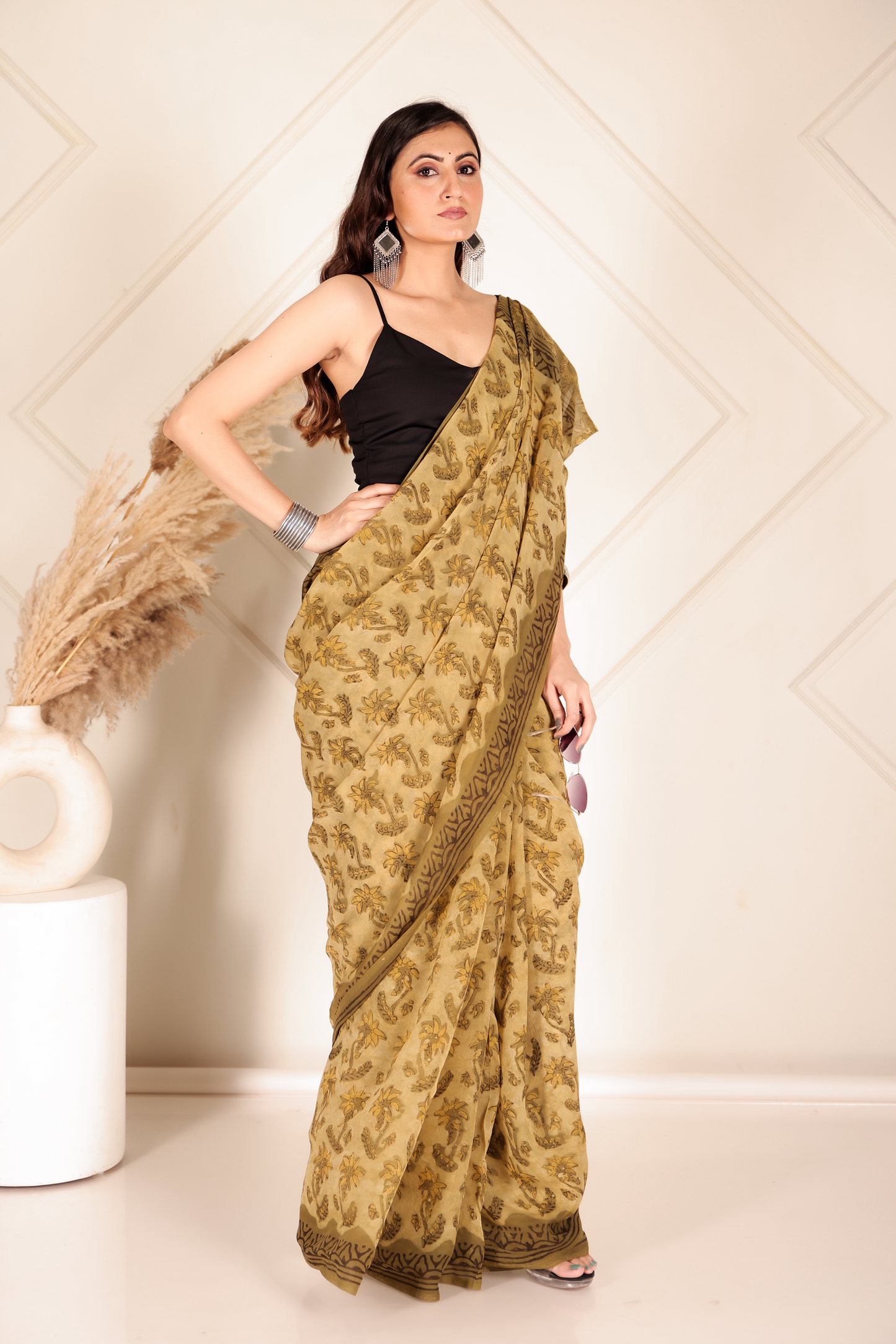 Premium Green Organza Saree