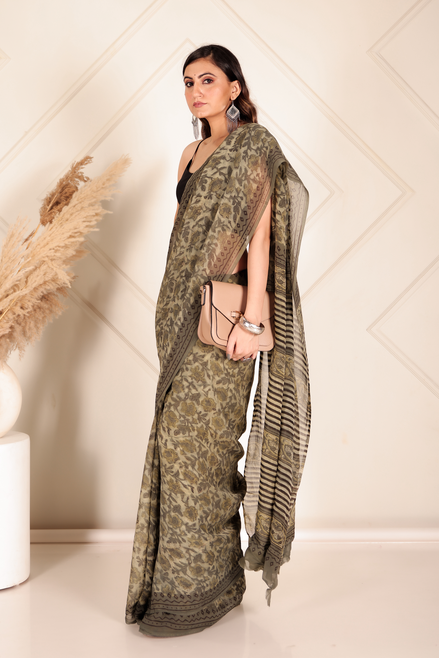 Premium Green Organza Saree