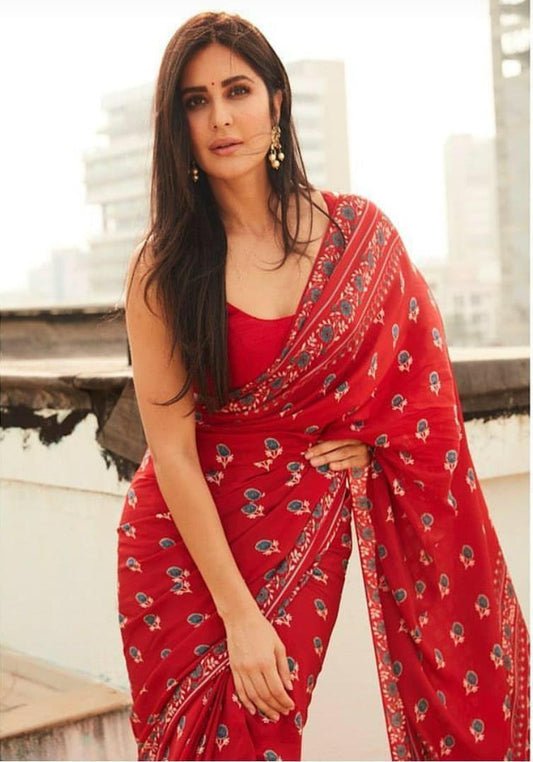 Cotton MulMul Printed Sarees